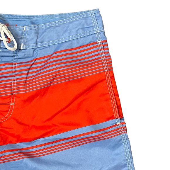 Gap‎ Striped Boardshort Hi-Rise Pockets Hybrid Tie Waist Swim Trunks Men Large - Picture 6 of 8